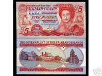 FALKLAND ISLANDS 5 P12 1983 QUEEN PENGUIN SEAL COM.UNC