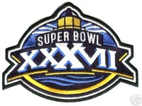 SUPER BOWL XXXVII SUPERBOWL 37 BUCCANEERS RAIDERS PATCH