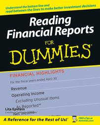 Reading Financial Reports for Dummies by Lita Epstein (2004, Paperback)