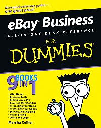 eBay Business All-in-One For Dummies by Marsha Collier (2005, Paperback)