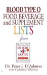 Blood Type O Food, Beverage, And Supplemental Lists by Catherine Whitney, Dr. Peter J. D'Adamo (2002, Paperback)