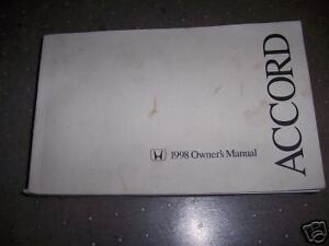 1998 Honda accord user manual #3