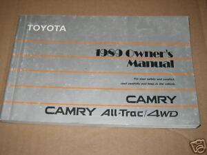 1989 camry manual owner toyota #6