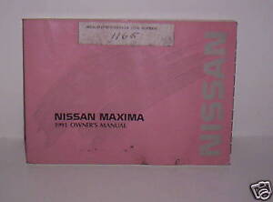 1991 Nissan maxima owners manual #10
