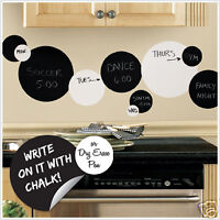 BLACK WHITE POLKA DOTS Wall Stickers Dry Erase Chalk in Home & Garden, Home Decor, Decals, Stickers & Vinyl Art | eBay