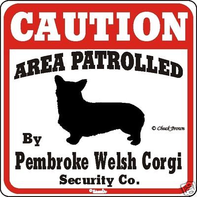 Pembroke Welsh Corgi  Dog Caution Sign ...