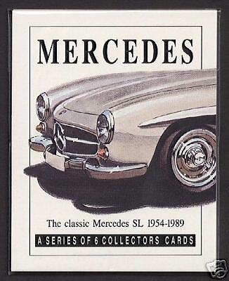 MERCEDES SL Original Collectors Cards inc. 190SL, 280SL  