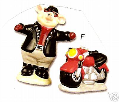 HARLEY BIKER HOG Salt & Pepper RETIRED UNIQUE 40% 0FF  