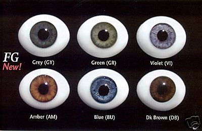 Doll Eyes, #FG High Quality Glass Flat Eyes 22mm  