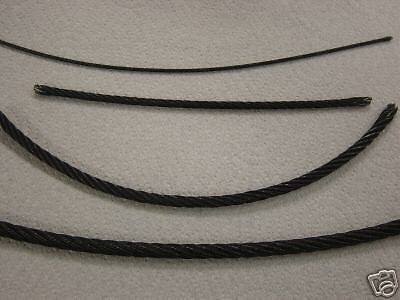 Galvanized BLACK Rope 1/4 7x19 Aircraft Cable 500 FT TIE DOWN SHACKLE 