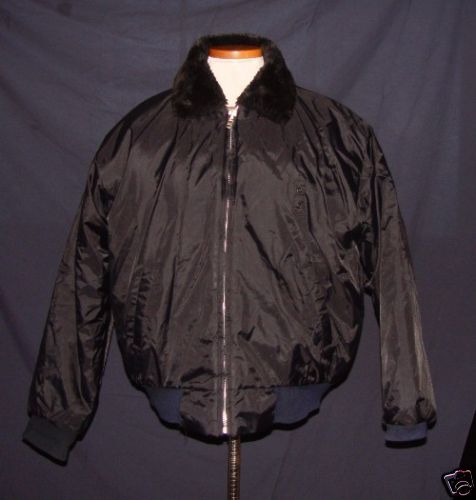 BLACK NYLON LAW PRO QUARTERMASTER POLICE GUARD JACKET  