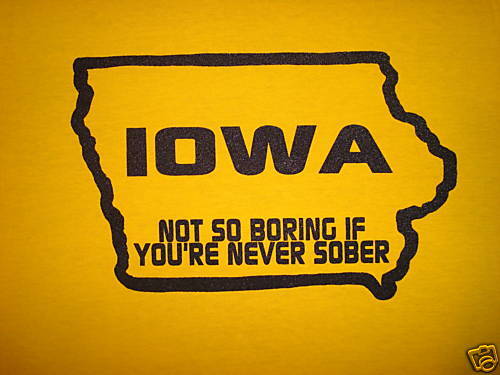 New Funny Iowa not So Boring If Never Sober T Shirt