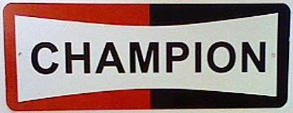 Champion logo large metal sign ffb  