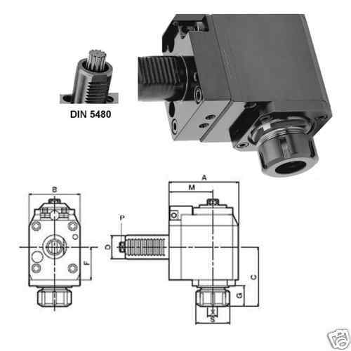 VDI Radial Fräs Bohrkopf ER25 DIN5480  L  SAUTER/DUPLOM  