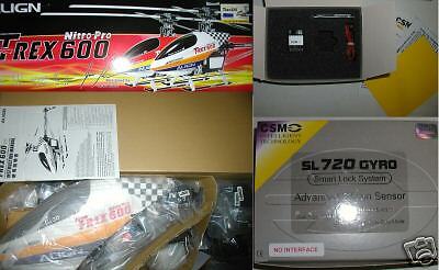 Align TREX T REX 600 Nitro Kit + csm SL720 gyro  