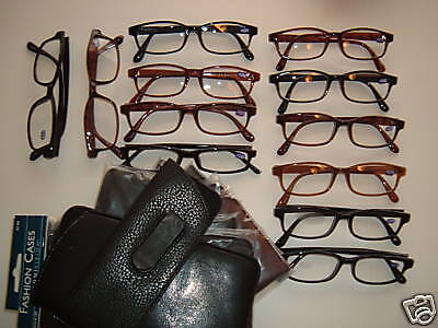 HIGH POWER +6.00 MENS TRADITIONAL READING GLASSES 3pr  