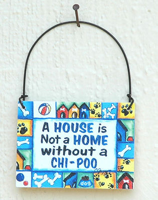 CHI POO Chipoo DOG Sign Chihuahua Poodle Mix Chia Poo  