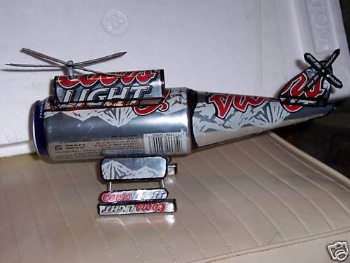 Coors Light can helicopter  