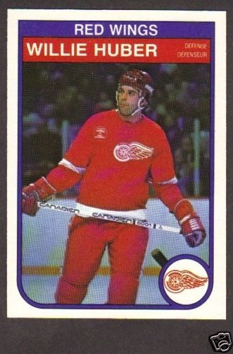 1982 83 OPC Hockey Willie Huber #85 Red Wings NM/MT  