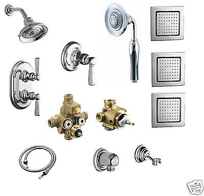   SHOWER FAUCET CHROME PACKAGE W/ HANDSHOWER WATERTILE TRIM VALVE  