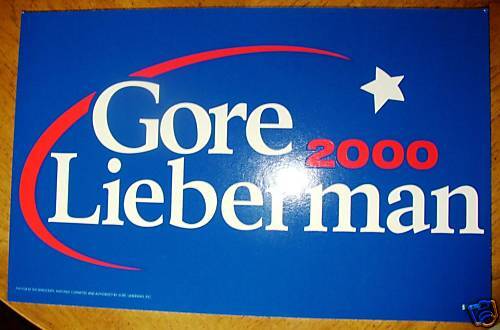 Al Gore   Election 2000   Rare Poster   Lieberman  