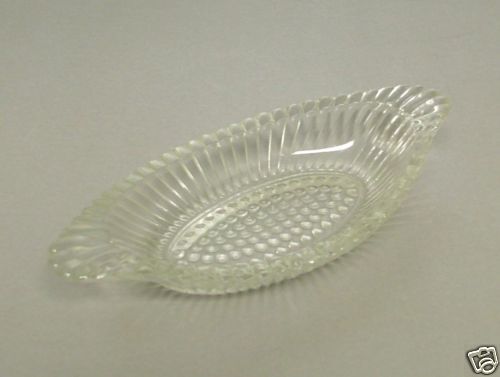 Jeannette Glass NATIONAL Relish 9 oblong Crystal  