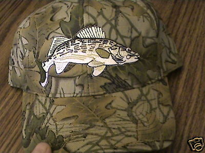 WALLEYE CAMO FISHING,FISH,cap hat patch new walleye  