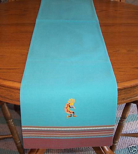 Kay Dee Embroidered Kokopelli Table Runner  