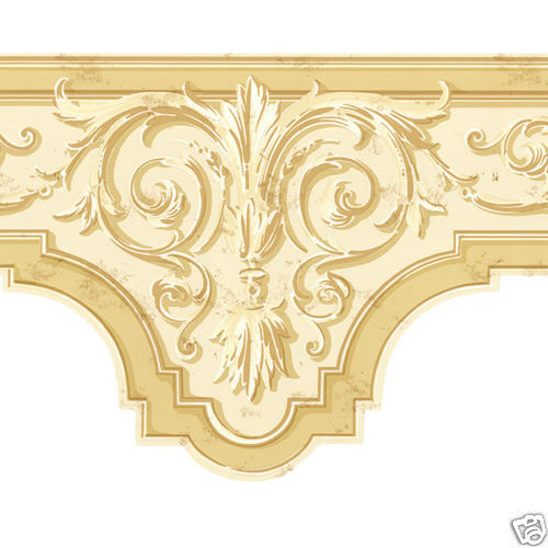 ARCHITECTURAL LASER CUT CREAM WALL BORDER AW80103DC  