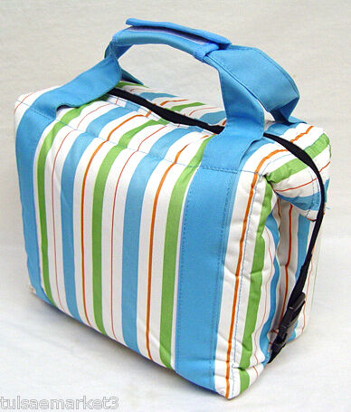 Insulated Waterproof Beach Tote Cooler Bag 12x10 Pastel  