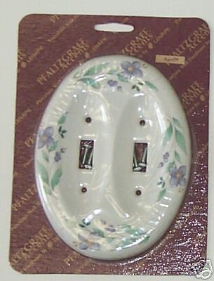 Pfaltzgraff April Double Switchplate Cover Ceramic  