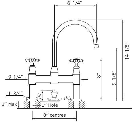 BRAND NEW   ROHL Perrin & Rowe Lavatory Faucet   U.3708LSP EB