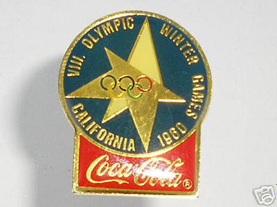 1960 VIII WINTER OLYMPICS PIN COCA COLA CALIFORNIA  