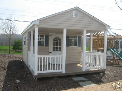 AMISH 12x16 VINYL POOLHOUSE STORAGE STRUCTURE SHED  