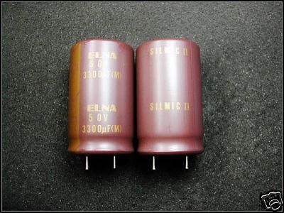 ELNA SILMIC II 3300uF 50VDC ELECTROLYTIC CAPACITOR  