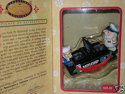 Enesco Masterpiece Ed./1997 Battleship orn. NIB, $25.00  