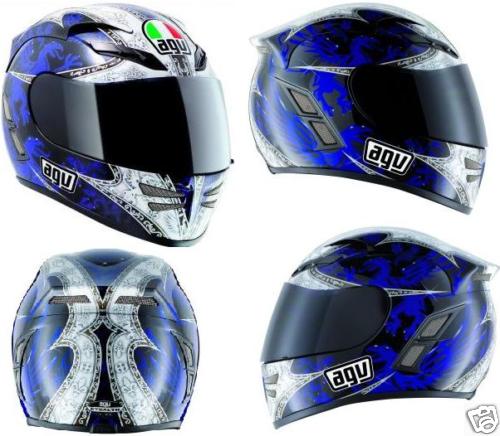AGV STEALTH GRIFO BLU CASCO INTEGRALE helmet fibra MOTO on PopScreen