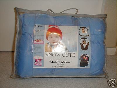 Mobile Mom Snow Cute Fleece Lined Infant Bunting  Blue  