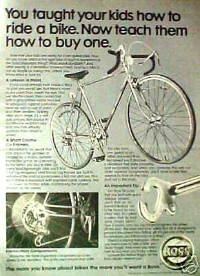 1980 Ross Professional Grand Tour Speed Bicycle/Bike Trade AD  