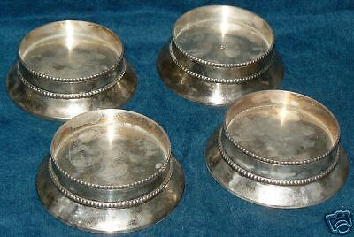 Set of 4 Silverplated Twos Company Coasters  