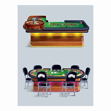 Casino Card Party SCENE SETTERS ROULETTE & POKER PROPS  