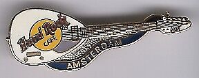 HRC Amsterdam White Vox Guitar Pin Hard Rock Cafe  