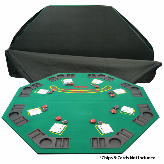 in 1 FOLDING POKER BLACKJACK WOOD Table Top   NEW  