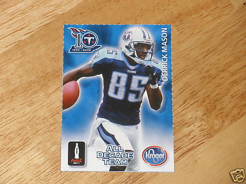 TENNESSEE TITANS SGA DERRICK MASON ALL DECADE CARD  