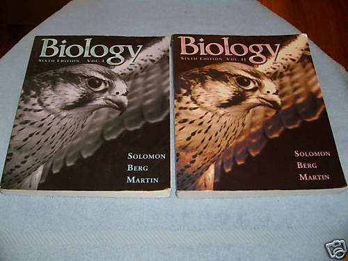 BIOLOGY   6TH EDITION   VOL 1 & 2   SOLOMON/BERG/MARTIN 9780534457662 