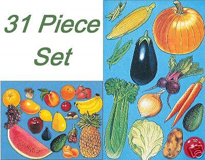 BETTY LUKENS FRUITS VEGETABLES NUTS FLANNEL BOARD FELTS  