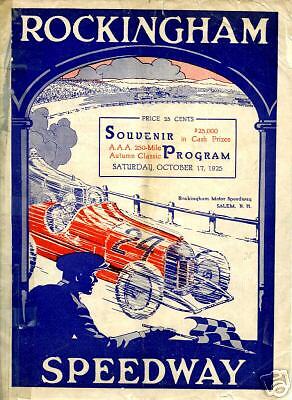 Rockingham Speedway Board Track Race Program 1925  