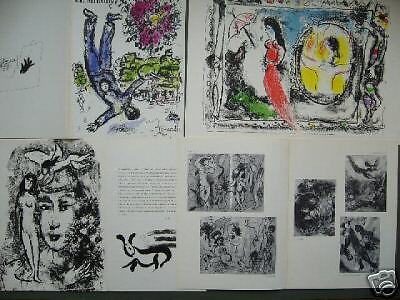 DERRIERE LE MIROIR 147 3 ORIGINAL LITHOS MARC CHAGALL  