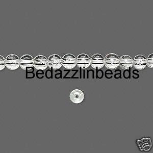 100 Natural 4mm Round Icy Quartz Crystal Gemstone Beads  