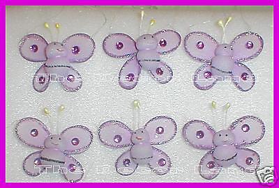 Purple Bumble Bee lot 6 Hanging Nursery Decor Bugs  